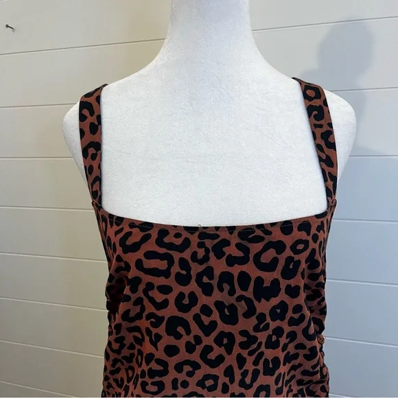 Lovers & Friends Tina Leopard Print Mini Dress Size Medium Indie Sleeze Sexy - Picture 8 of 10